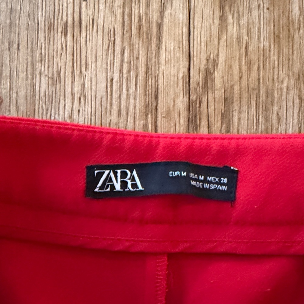 Zara Vibrant Red Trousers - Picture 4 of 7
